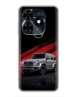 Чехол для TECNO Spark 20c с картинкой «Mercedes G-Class красный»