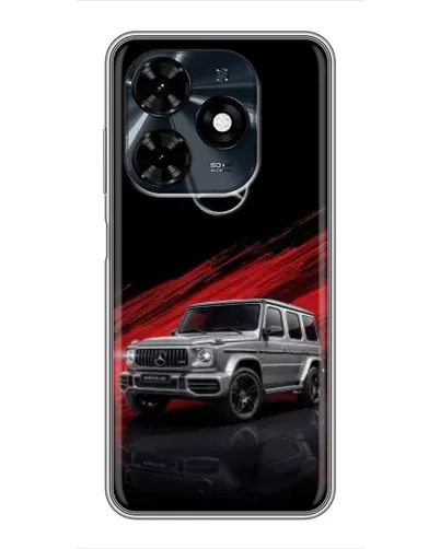 Чехол для TECNO Spark 20c с картинкой «Mercedes G-Class красный»