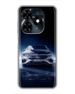 Чехол для TECNO Spark 20c с картинкой «Ночной Mercedes EQ»
