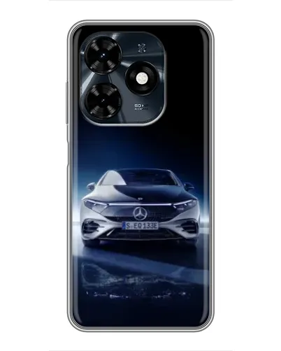 Чехол для TECNO Spark 20c с картинкой «Ночной Mercedes EQ»