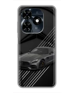 Чехол для TECNO Spark 20c с картинкой «Mercedes AMG — графика»