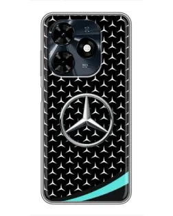 Чехол для TECNO Spark 20c с картинкой «Mercedes — бирюзовый акцент»