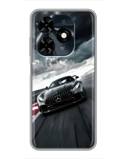 Чехол для TECNO Spark 20c с картинкой «Гоночный Mercedes AMG»