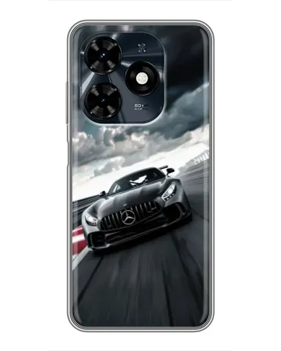 Чехол для TECNO Spark 20c с картинкой «Гоночный Mercedes AMG»