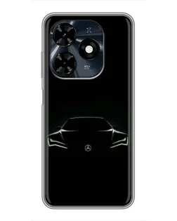Чехол для TECNO Spark 20c с картинкой «Mercedes — силуэт авто» Чехол для TECNO Spark 20c с картинкой «Mercedes — силуэт авто»