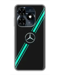 Чехол для TECNO Spark 20c с картинкой «Спортивные линии Mercedes» Чехол для TECNO Spark 20c с картинкой «Спортивные линии Mercedes»