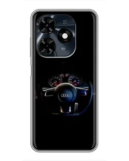 Чехол для TECNO Spark 20c с картинкой «Салон Audi — руль» Чехол для TECNO Spark 20c с картинкой «Салон Audi — руль»