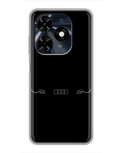 Чехол для TECNO Spark 20c с картинкой «Audi — световой подпись»