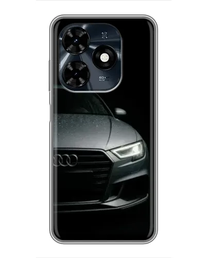 Чехол для TECNO Spark 20c с картинкой «Audi — детализация кузова»