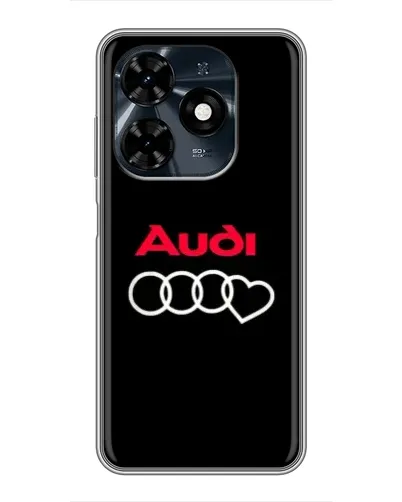 Чехол для TECNO Spark 20c с картинкой «Логотип Audi Heart»