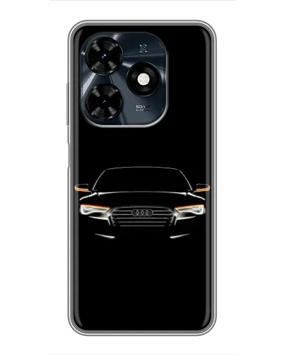 Чехол для TECNO Spark 20c с картинкой «Audi — ночной контур»