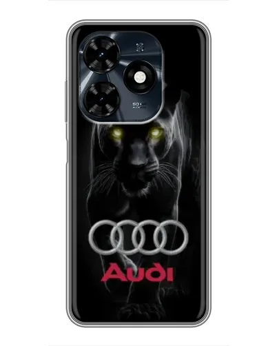Чехол для TECNO Spark 20c с картинкой «Пантера и Audi»