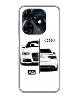 Чехол для TECNO Spark 20c с картинкой «Audi — контрастный дизайн» Чехол для TECNO Spark 20c с картинкой «Audi — контрастный дизайн»