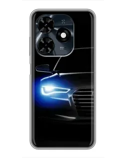 Чехол для TECNO Spark 20c с картинкой «Неоновый взгляд Audi» Чехол для TECNO Spark 20c с картинкой «Неоновый взгляд Audi»