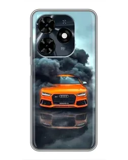 Чехол для TECNO Spark 20c с картинкой «Audi в облаках дыма» Чехол для TECNO Spark 20c с картинкой «Audi в облаках дыма»