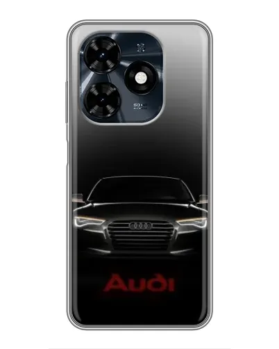 Чехол для TECNO Spark 20c с картинкой «Audi — градиентный контур»
