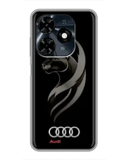 Чехол для TECNO Spark 20c с картинкой «Графика — пантера и Audi» Чехол для TECNO Spark 20c с картинкой «Графика — пантера и Audi»
