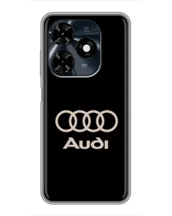 Чехол для TECNO Spark 20c с картинкой «Audi — золотой логотип» Чехол для TECNO Spark 20c с картинкой «Audi — золотой логотип»
