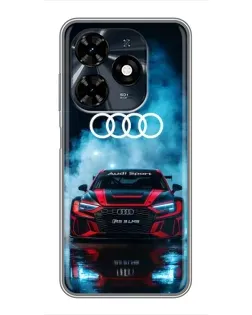 Чехол для TECNO Spark 20c с картинкой «Audi Sport — неон» Чехол для TECNO Spark 20c с картинкой «Audi Sport — неон»