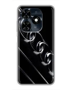 Чехол для TECNO Spark 20c с картинкой «Audi — абстрактные кольца» Чехол для TECNO Spark 20c с картинкой «Audi — абстрактные кольца»