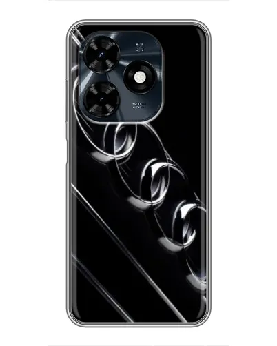 Чехол для TECNO Spark 20c с картинкой «Audi — абстрактные кольца»