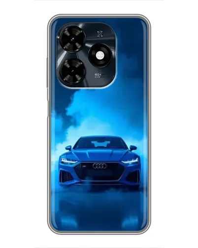 Чехол для TECNO Spark 20c с картинкой «Audi — голубая энергия»