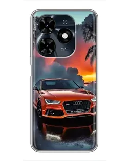 Чехол для TECNO Spark 20c с картинкой «Audi — закат» Чехол для TECNO Spark 20c с картинкой «Audi — закат»