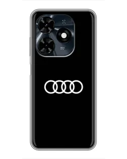 Чехол для TECNO Spark 20c с картинкой «Audi White Logo» Чехол для TECNO Spark 20c с картинкой «Audi White Logo»