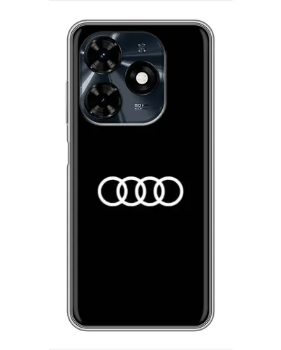Чехол для TECNO Spark 20c с картинкой «Audi White Logo»