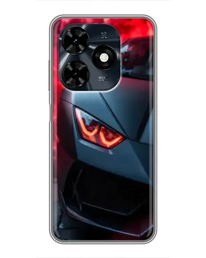Чехол для TECNO Spark 20c с картинкой «Lamborghini красное сияние»