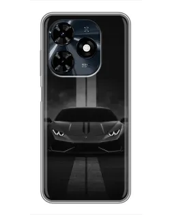 Чехол для TECNO Spark 20c с картинкой «Lamborghini симметрия дорог»