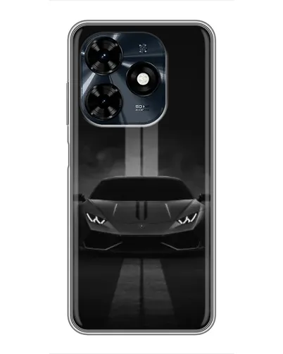Чехол для TECNO Spark 20c с картинкой «Lamborghini симметрия дорог»