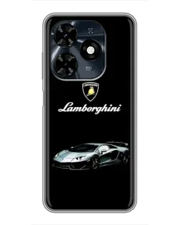 Чехол для TECNO Spark 20c с картинкой «Логотип Lamborghini классика»