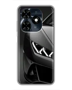 Чехол для TECNO Spark 20c с картинкой «Lamborghini фары детализация»