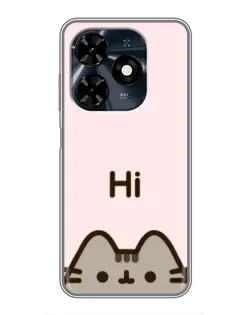 Чехол для TECNO Spark 20c с картинкой «Пушин говорит Hi» Чехол для TECNO Spark 20c с картинкой «Пушин говорит Hi»