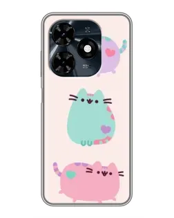 Чехол для TECNO Spark 20c с картинкой «Pusheen трио» Чехол для TECNO Spark 20c с картинкой «Pusheen трио»