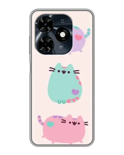 Чехол для TECNO Spark 20c с картинкой «Pusheen трио» Чехол для TECNO Spark 20c с картинкой «Pusheen трио»