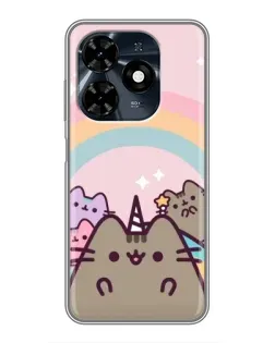 Чехол для TECNO Spark 20c с картинкой «Единорог Pusheen» Чехол для TECNO Spark 20c с картинкой «Единорог Pusheen»