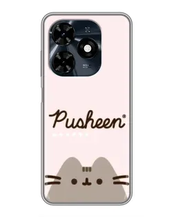 Чехол для TECNO Spark 20c с картинкой «Pusheen логотип»