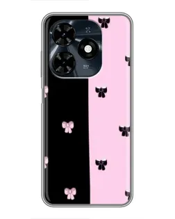 Чехол для TECNO Spark 20c с картинкой «Контрастные банты»