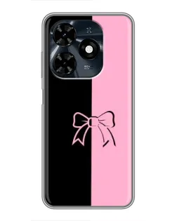 Чехол для TECNO Spark 20c с картинкой «Половинки банта»