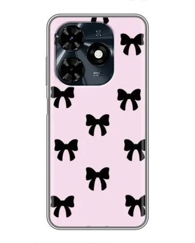 Чехол для TECNO Spark 20c с картинкой «Черные банты Coquette» Чехол для TECNO Spark 20c с картинкой «Черные банты Coquette»