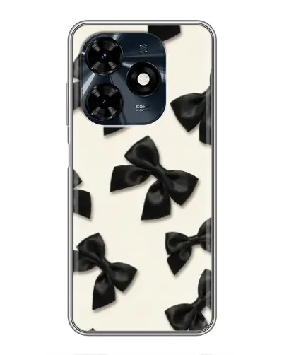 Чехол для TECNO Spark 20c с картинкой «Черные бантики» Чехол для TECNO Spark 20c с картинкой «Черные бантики»