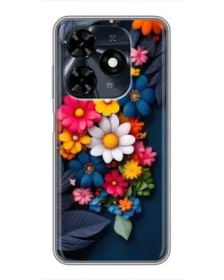 Чохол для TECNO Spark 20c з картинкою «Квіткова феєрія»
