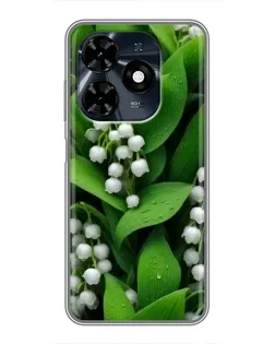 Чохол для TECNO Spark 20c з картинкою «Конвалії в зелені»