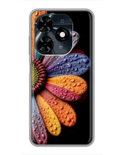 Чохол для TECNO Spark 20c з картинкою «Райдужна квітка»