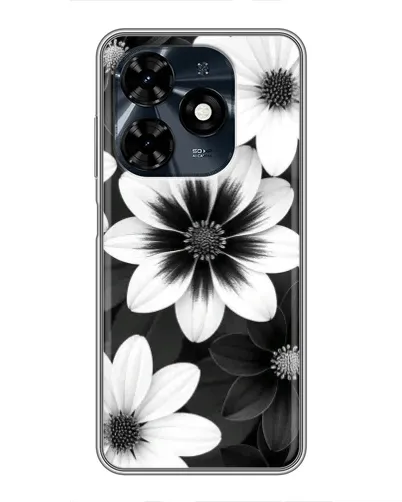 Чохол для TECNO Spark 20c з картинкою «Монохромні айстри» Чохол для TECNO Spark 20c з картинкою «Монохромні айстри»