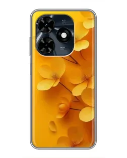 Чохол для TECNO Spark 20c з картинкою «Золоті пелюстки»