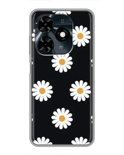 Чохол для TECNO Spark 20c з картинкою «Ромашки на чорному» Чохол для TECNO Spark 20c з картинкою «Ромашки на чорному»