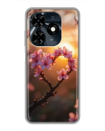 Чохол для TECNO Spark 20c з картинкою «Рожевий цвіт сердечко на тлі заходу» Чохол для TECNO Spark 20c з картинкою «Рожевий цвіт сердечко на тлі заходу»